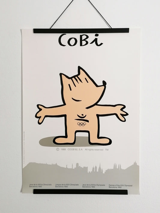 1992 Poster Cobi Olympic Mascot by Javier Mariscal