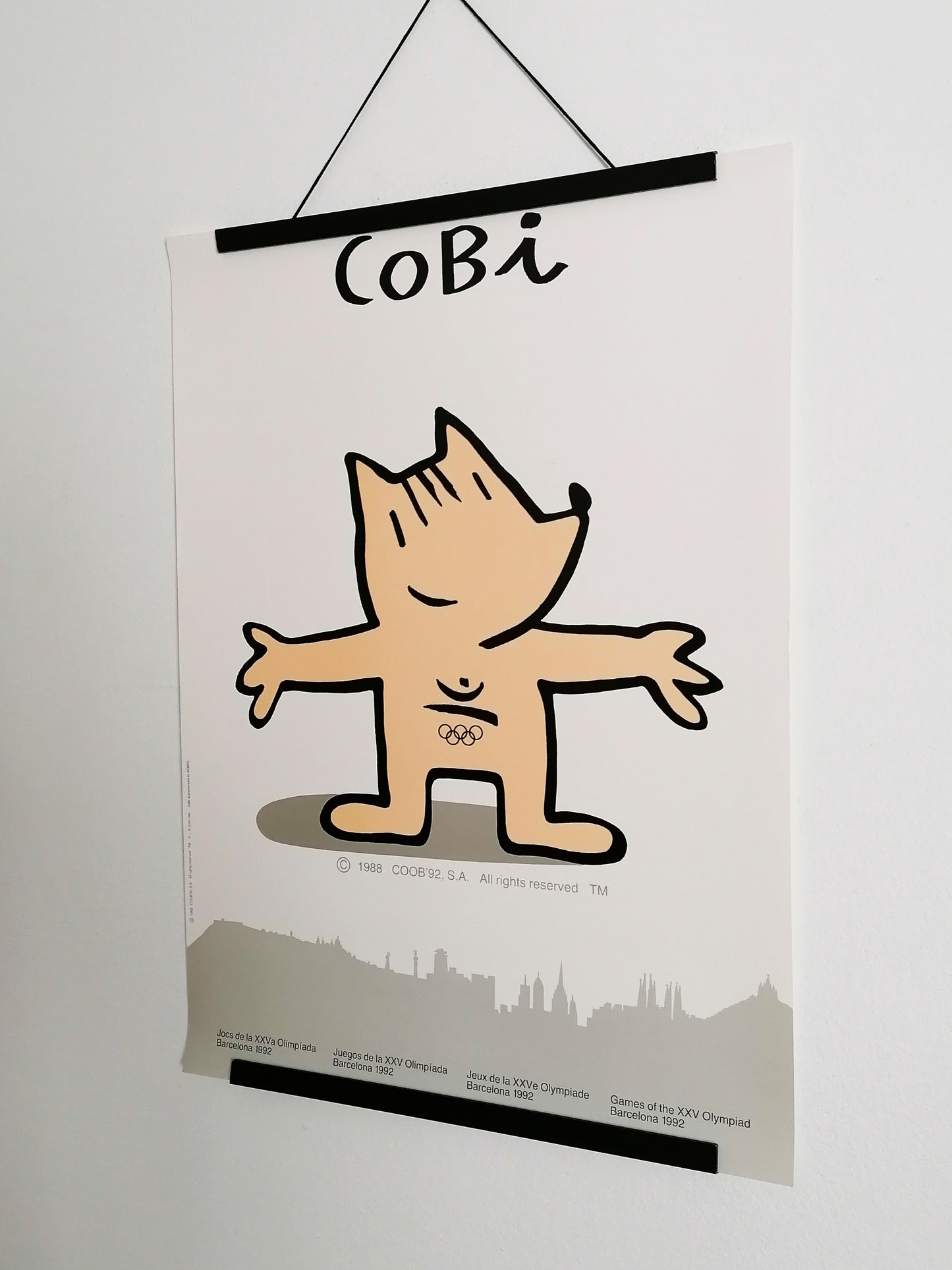 1992 Poster Cobi Olympic Mascot by Javier Mariscal