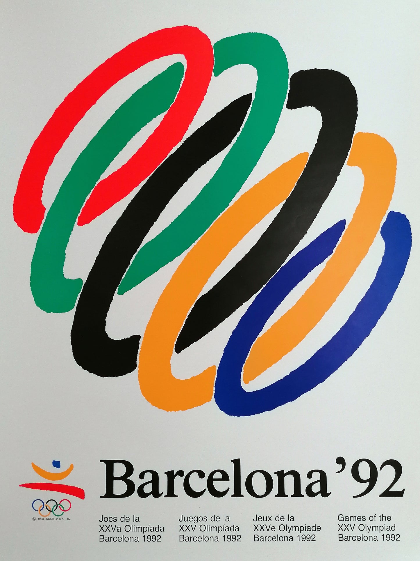 Barcelona 92 Poster Olympic Art Summer Games by Onésimo Colavidas