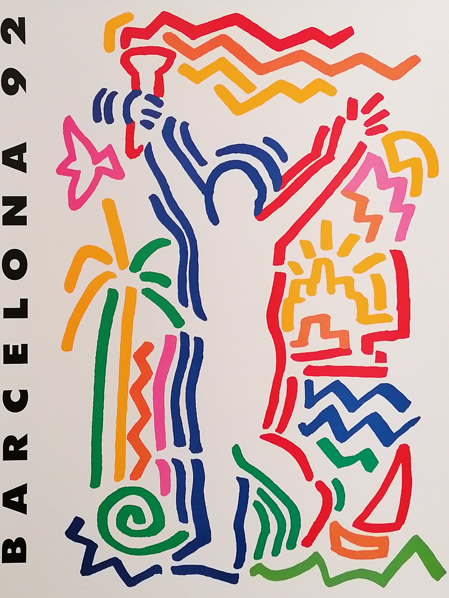 1992 Barcelona Olympic Poster by Pilar Villuendas y Josep Ramón Gómez