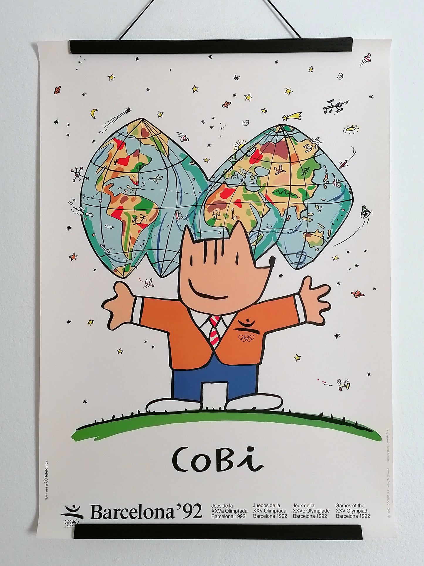 1992 Olympic Poster Barcelona Cobi World by Javier Mariscal