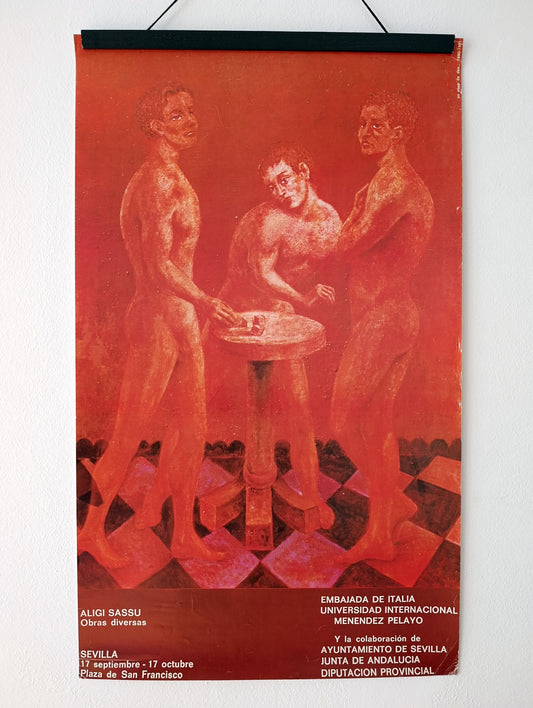 1981 Aligi Sassu Art Exhibition Poster from Sevilla Spain