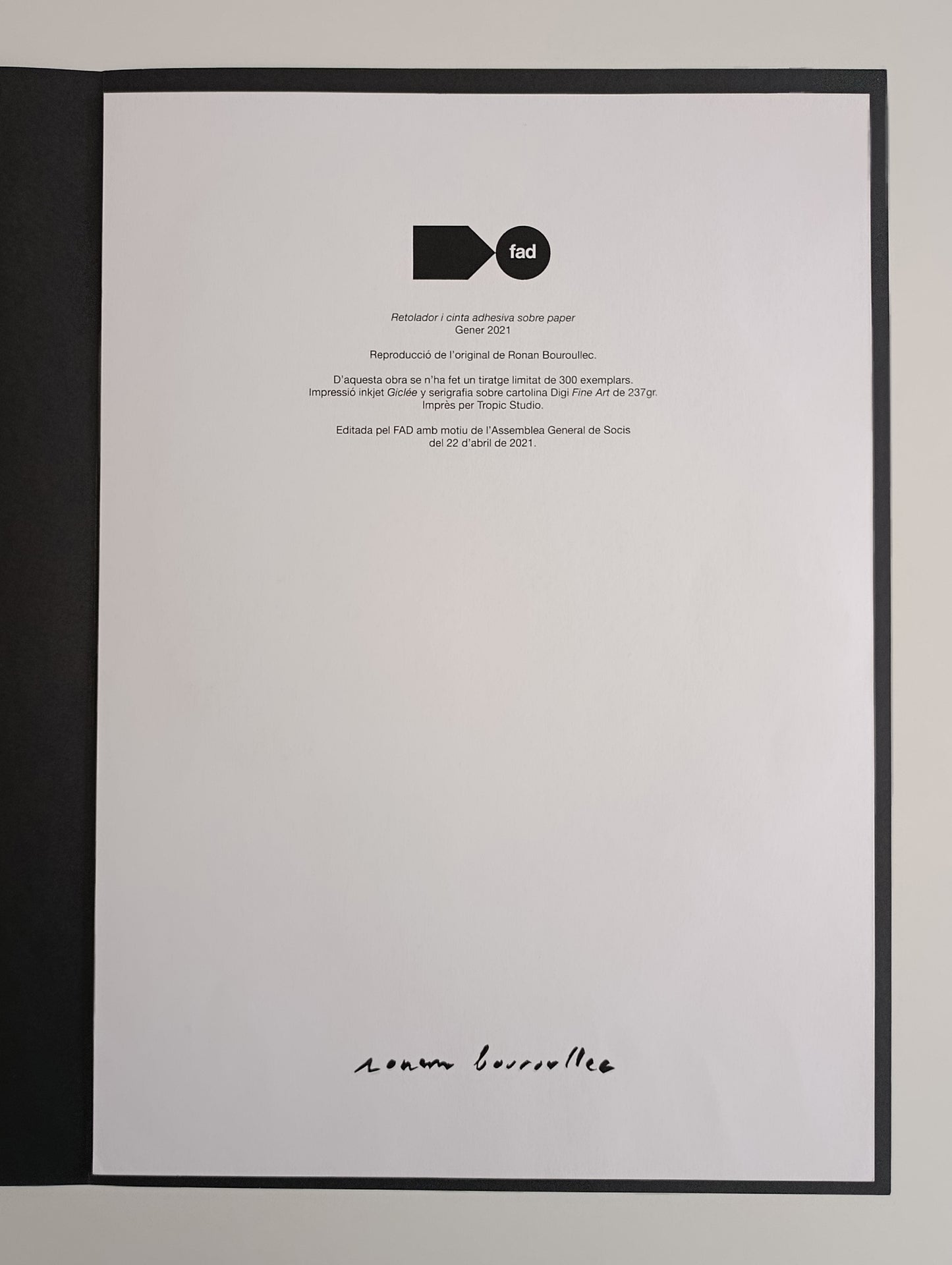 2021 Ronan Bouroullec Printing Proof from FAD