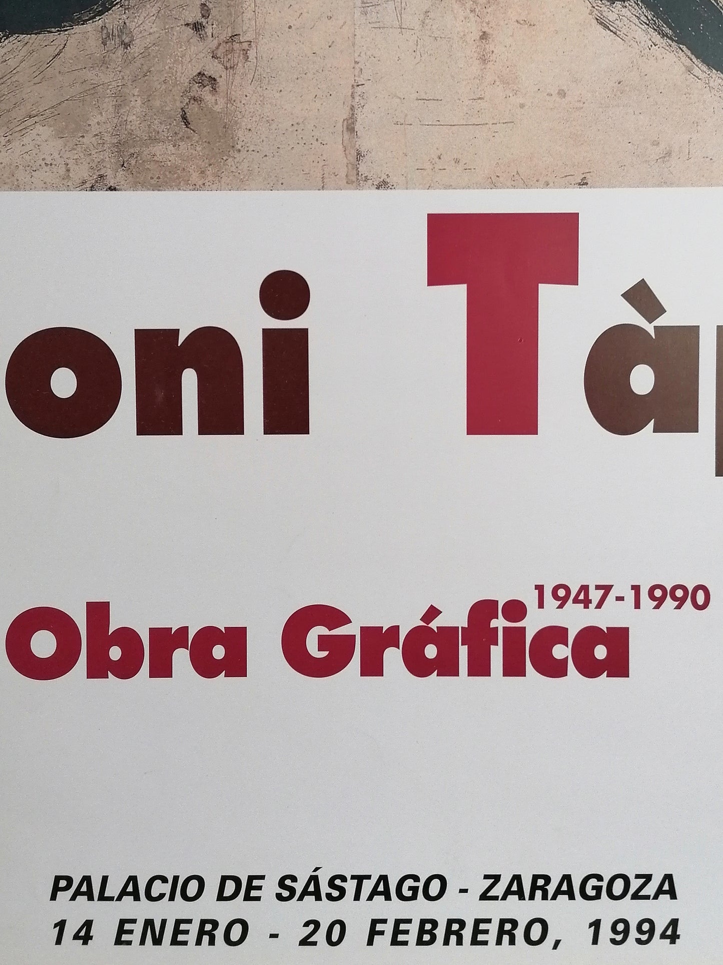 1994 Large Poster Antoni Tapies Spain Exhibition