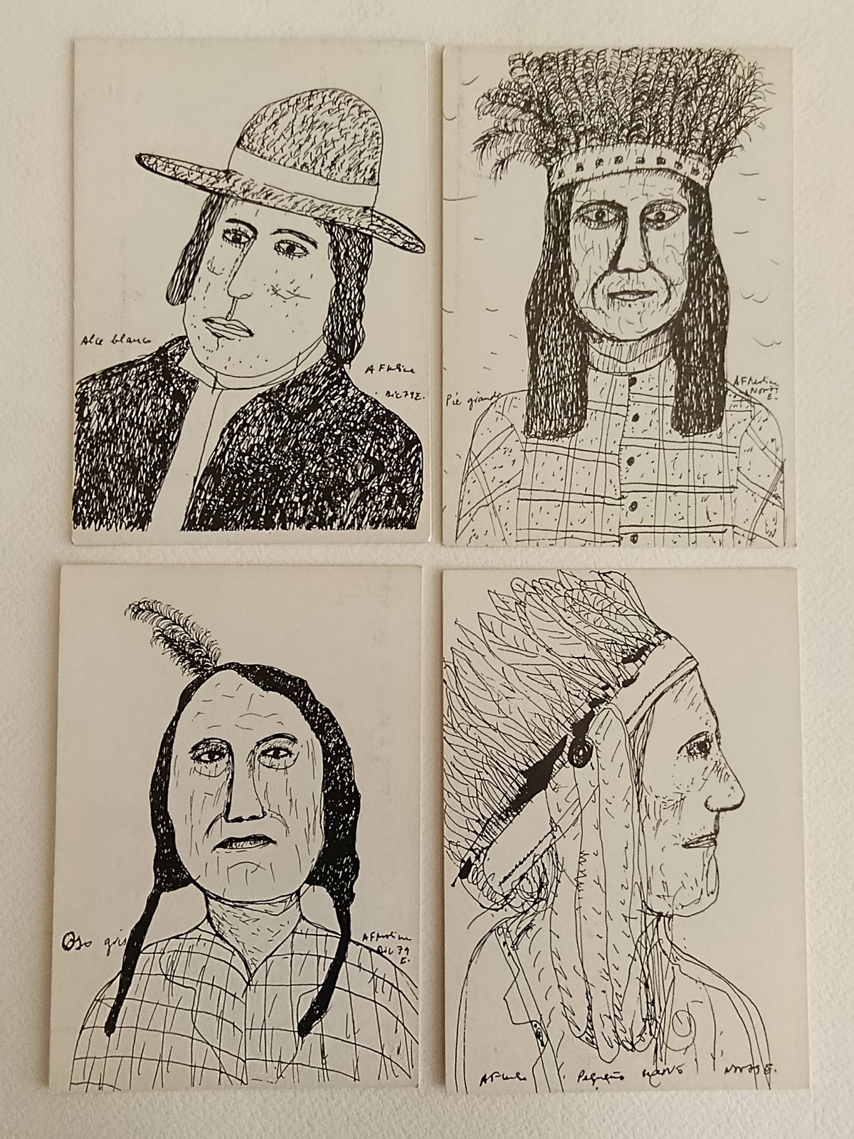 1980 Antonio Fernandez Molina 4 Set Art Exhibition Invitation