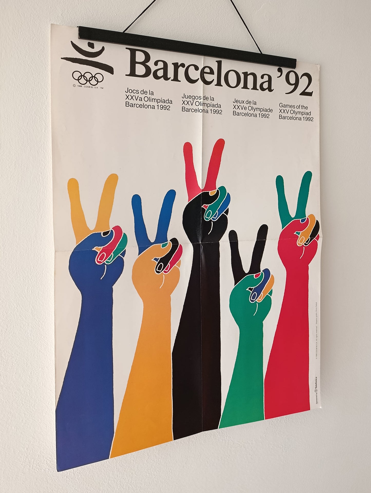 Barcelona 92 Olympic Poster by Enric Satué ( folded version )