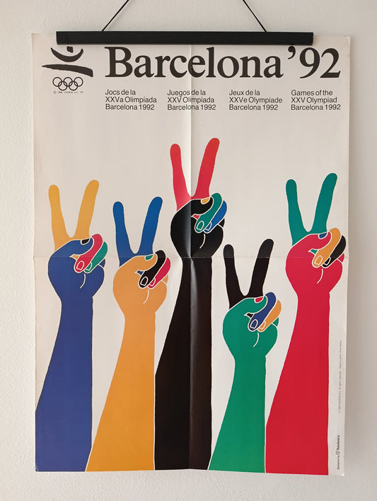 Barcelona 92 Olympic Poster by Enric Satué ( folded version )