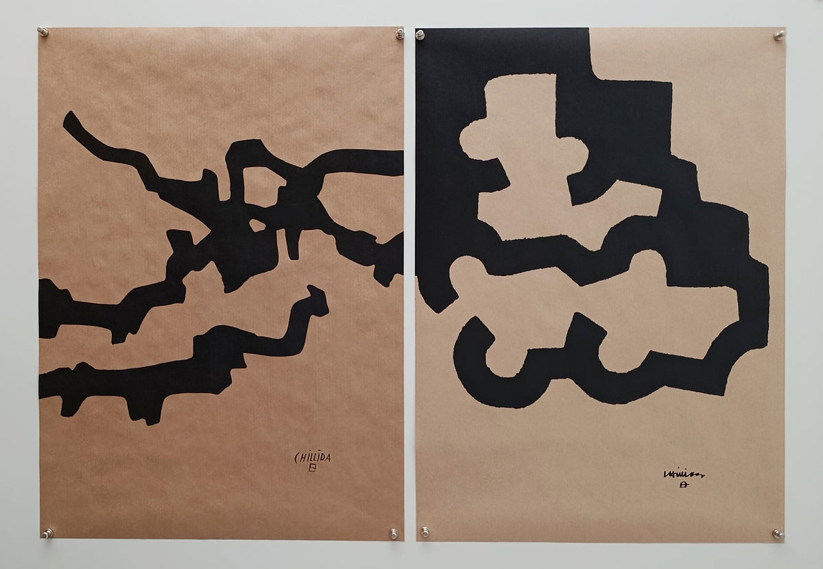 Eduardo Chillida 2 Serigraph Art Prints 50x70