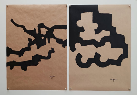 Eduardo Chillida 2 Serigraph Art Prints 50x70