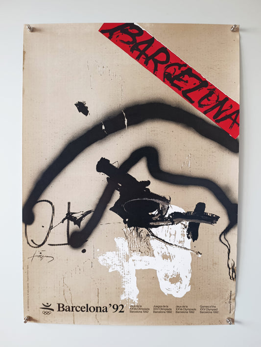 Olympic Poster by Antoni Tapies Barcelona 1992 low