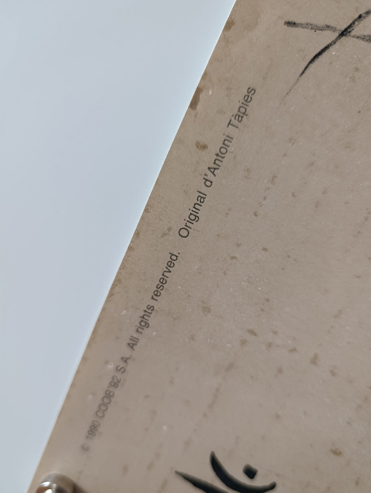 Olympic Poster by Antoni Tapies Barcelona 1992 low