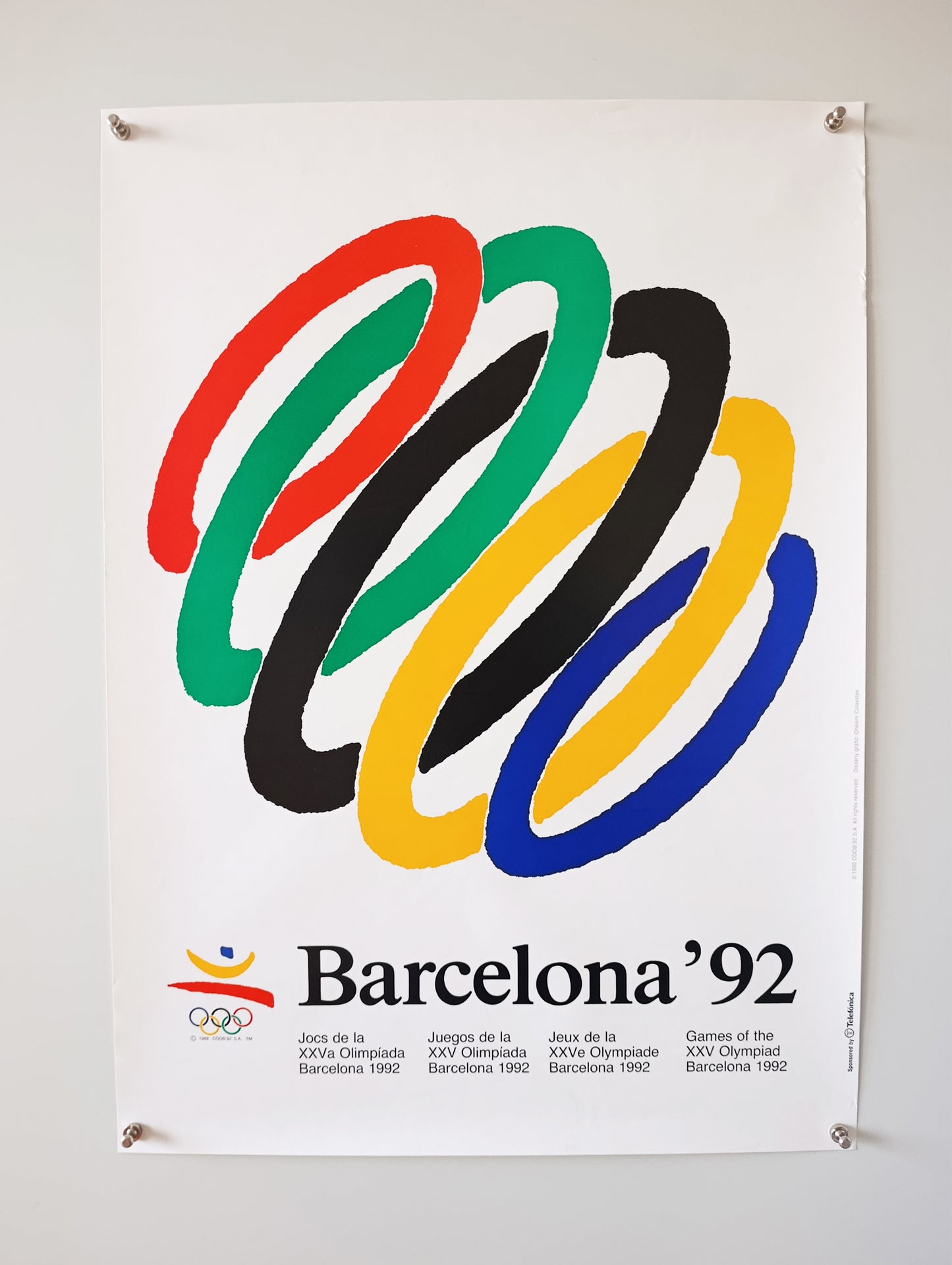 Barcelona 92 Poster Olympic Art Summer Games by Onésimo Colavidas low