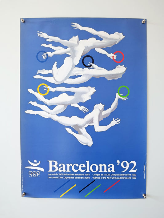 Barcelona 92 Olympic Poster by Josep Pla Narbona / 5/10 condition