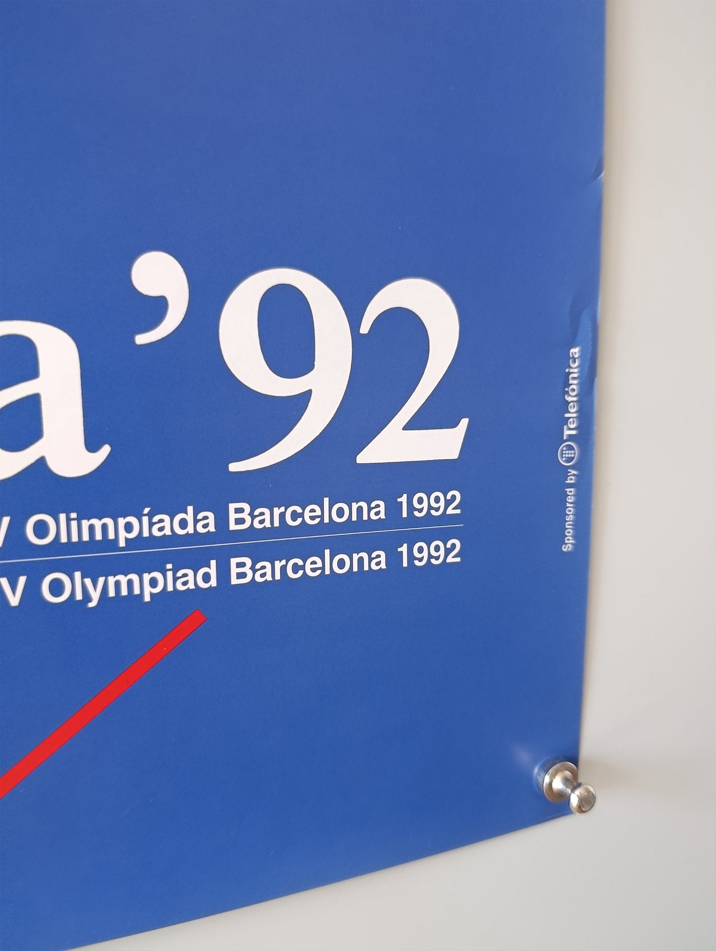 Barcelona 92 Olympic Poster by Josep Pla Narbona / 5/10 condition
