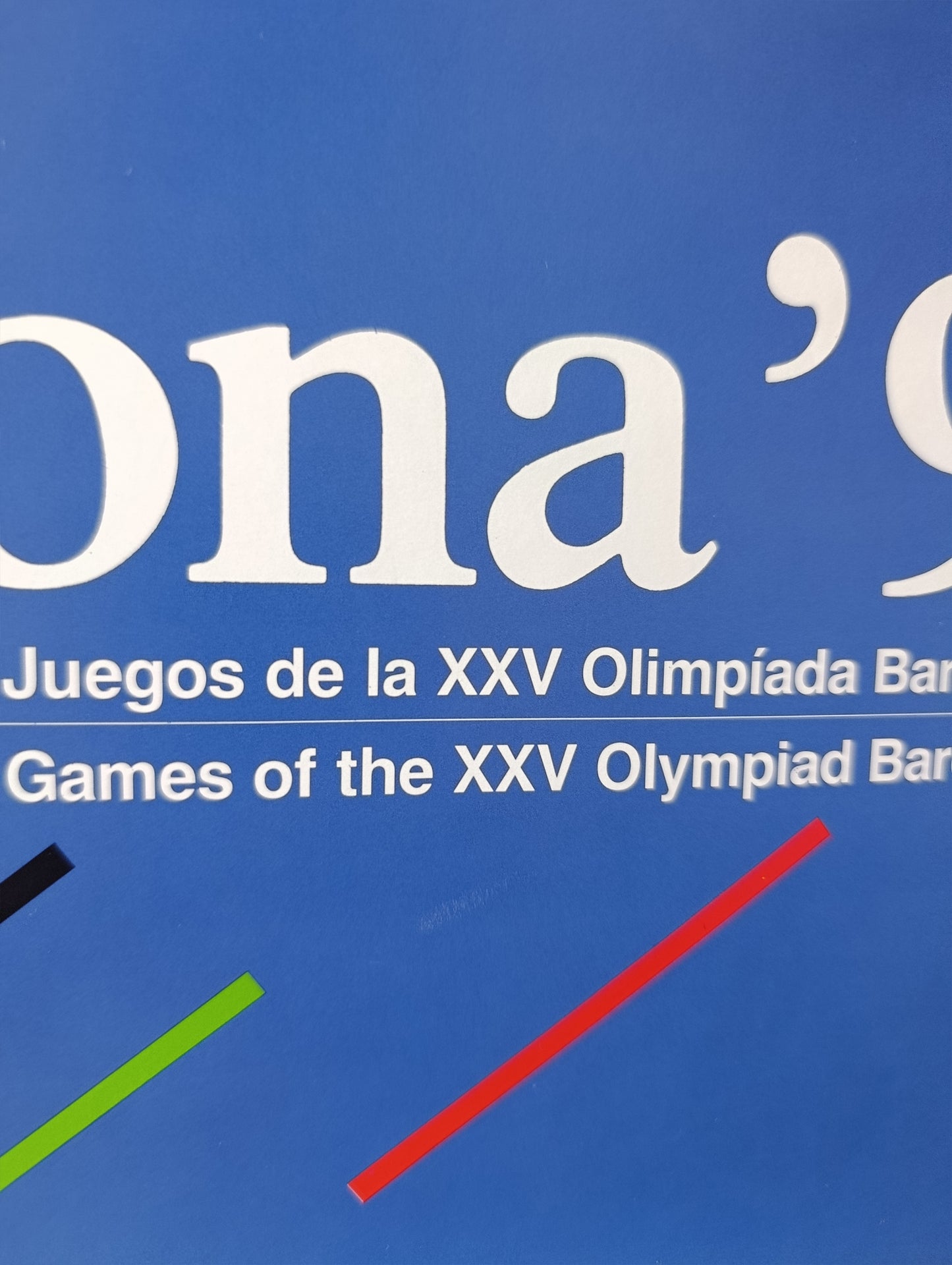 Barcelona 92 Olympic Poster by Josep Pla Narbona / 5/10 condition