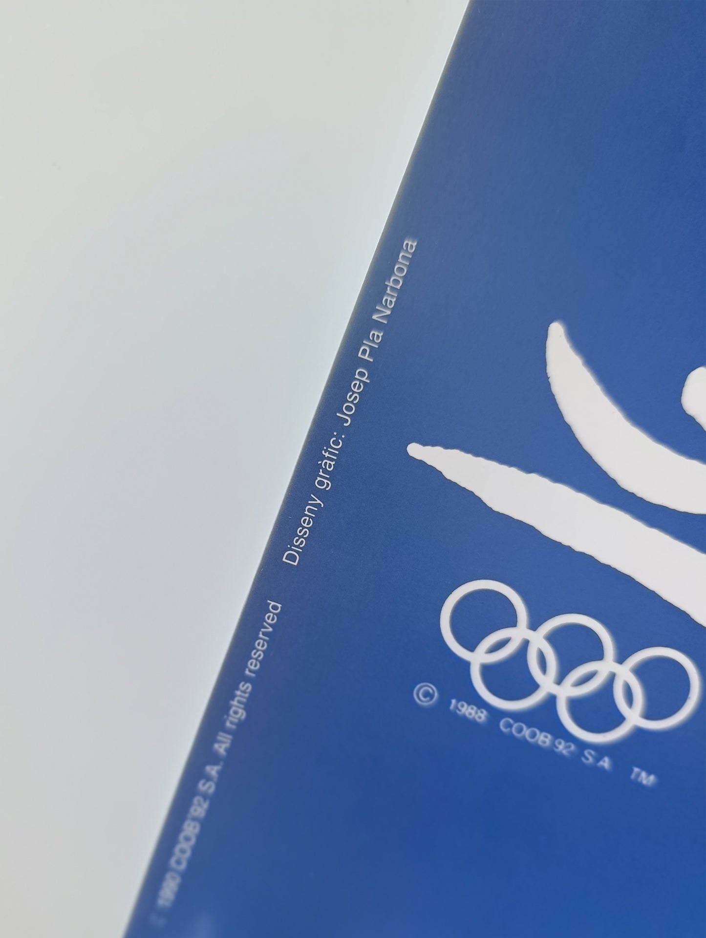 Barcelona 92 Olympic Poster by Josep Pla Narbona / 5/10 condition