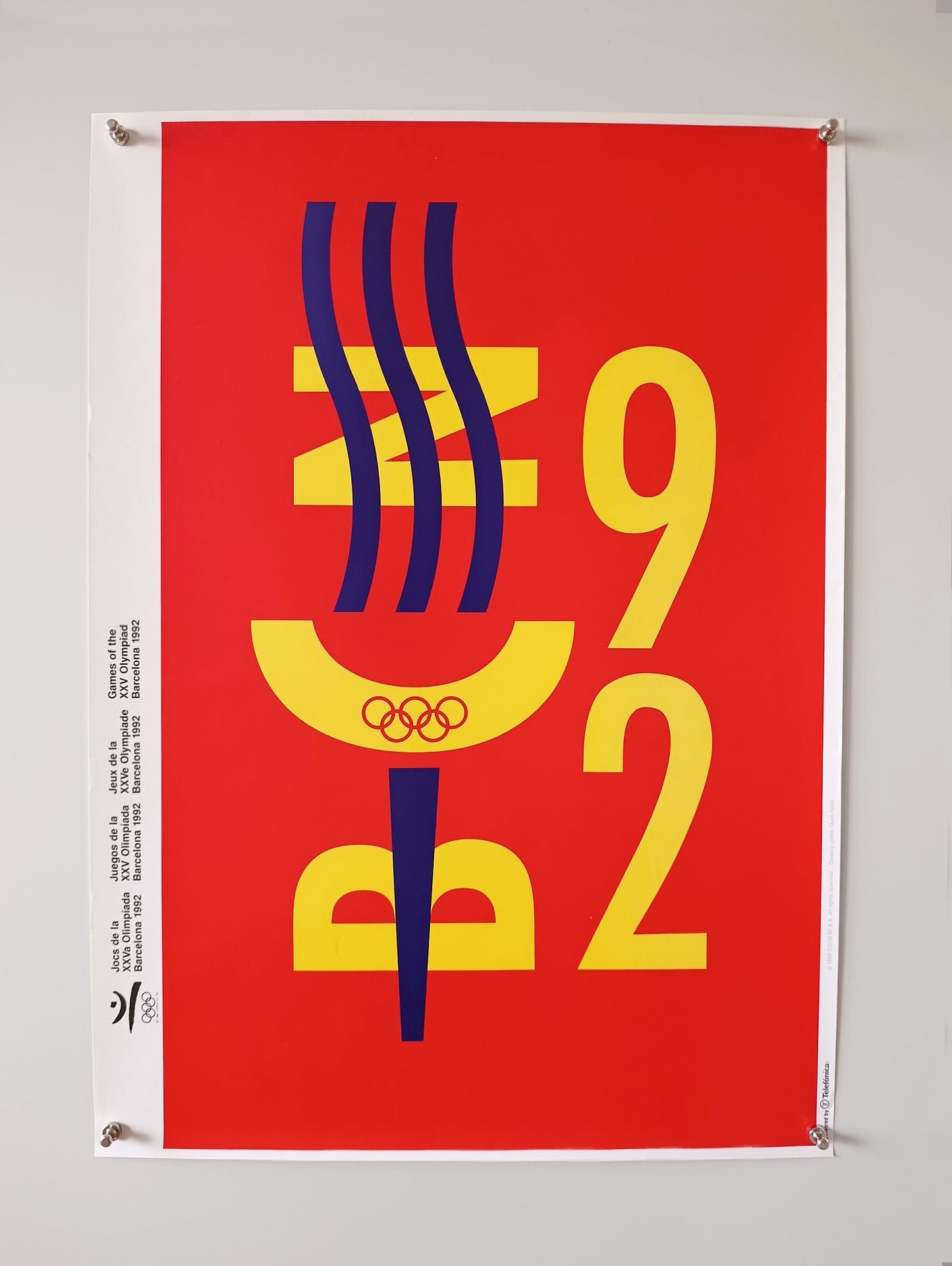 Olympic Poster 1992 Barcelona Summer Games by Quim Nolla low