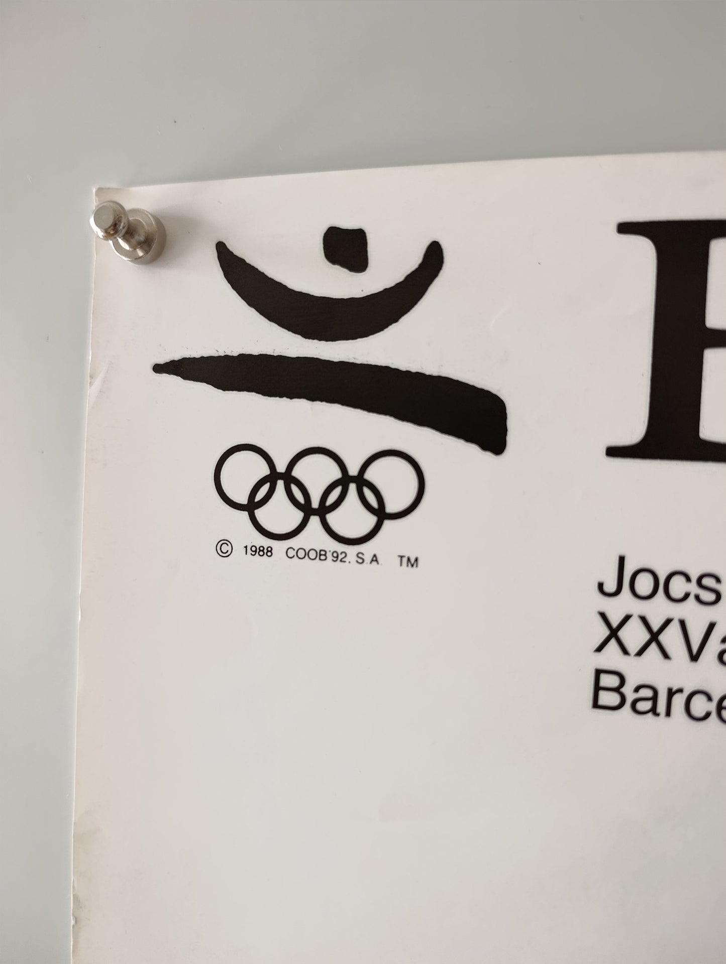 Barcelona 92 Olympic Poster by Enric Satué / 5/10 Condition