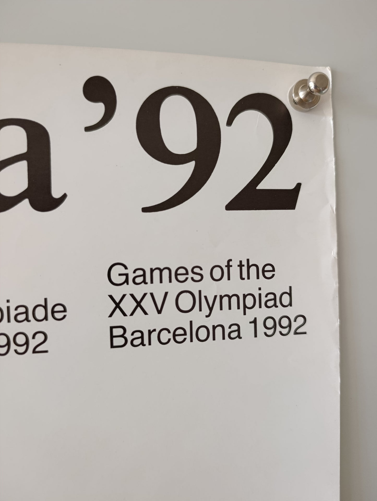 Barcelona 92 Olympic Poster by Enric Satué / 5/10 Condition