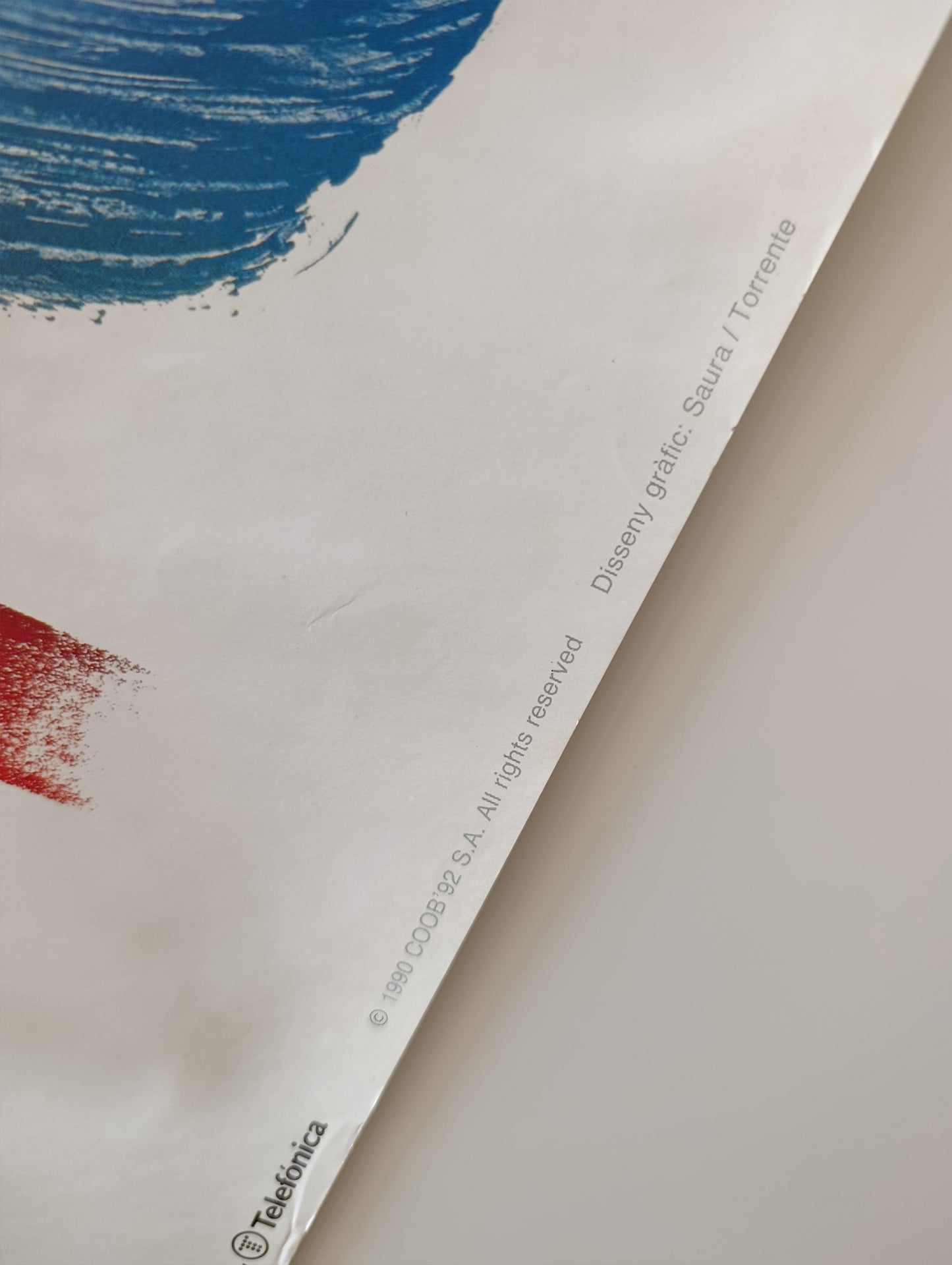 Olympic Poster Barcelona 92 by Saura Torrente / 5/10 Condition