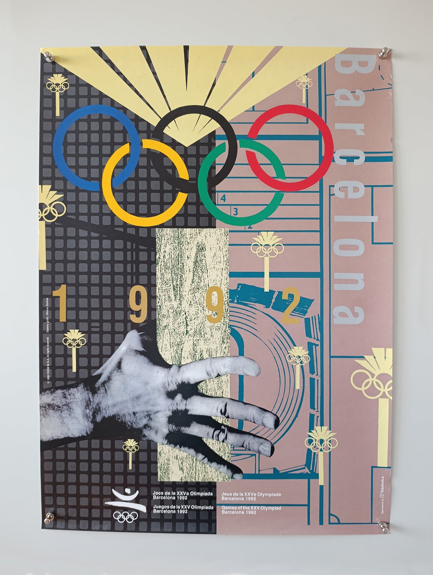 1992 Barcelona Olympic Poster by Alfonso Sostres low