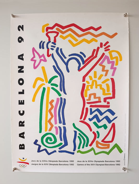 Barcelona 92 Olympic Poster by Pilar Villuendas y Josep Ramón Gómez low low