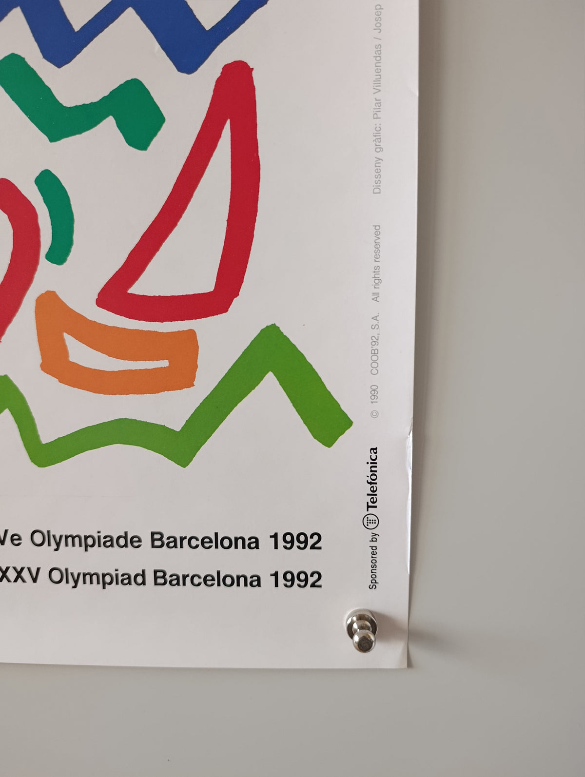 Barcelona 92 Olympic Poster by Pilar Villuendas y Josep Ramón Gómez low low