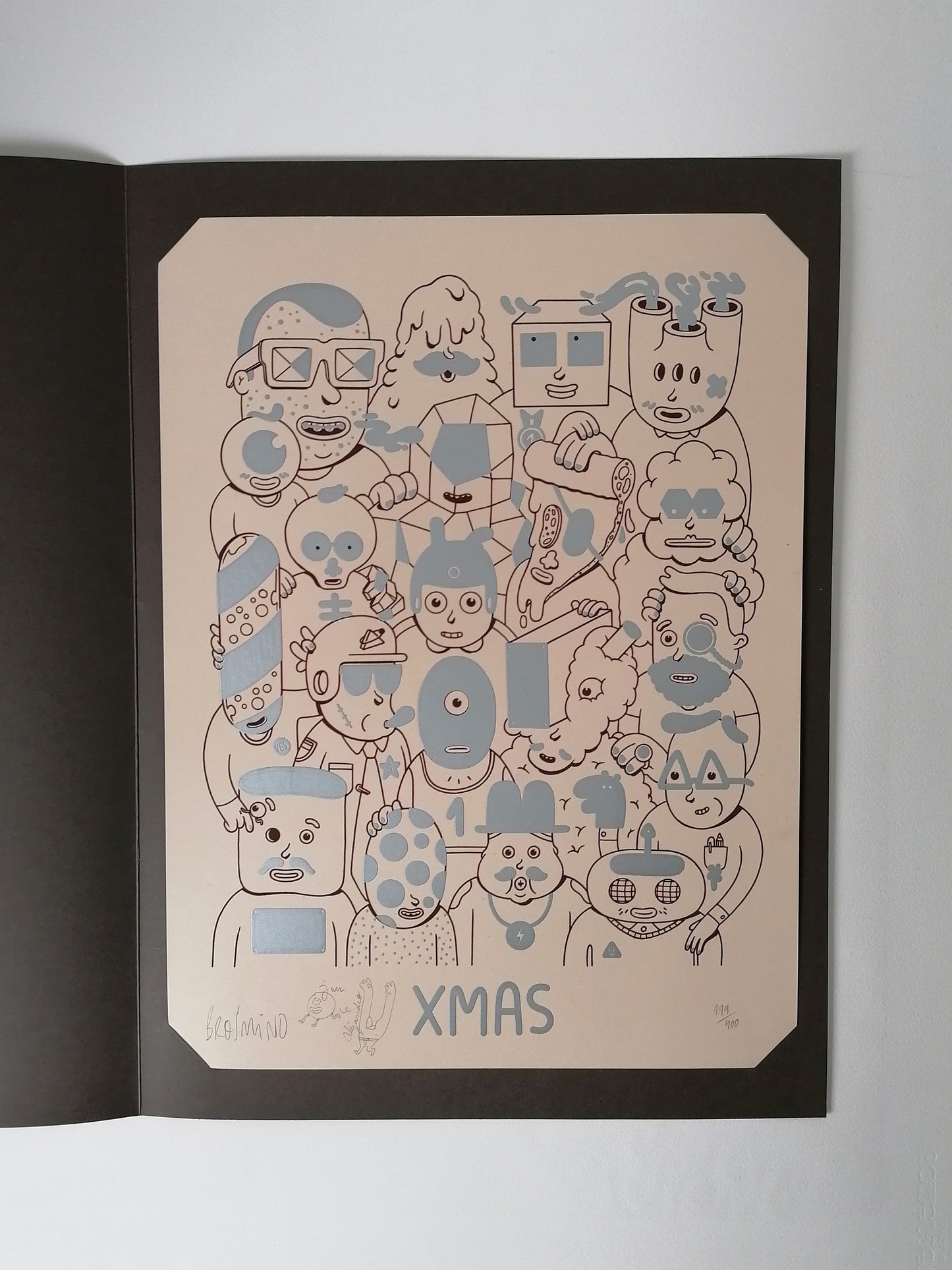 2001 Brosmind Says Hello to XMAS Print Signed ;