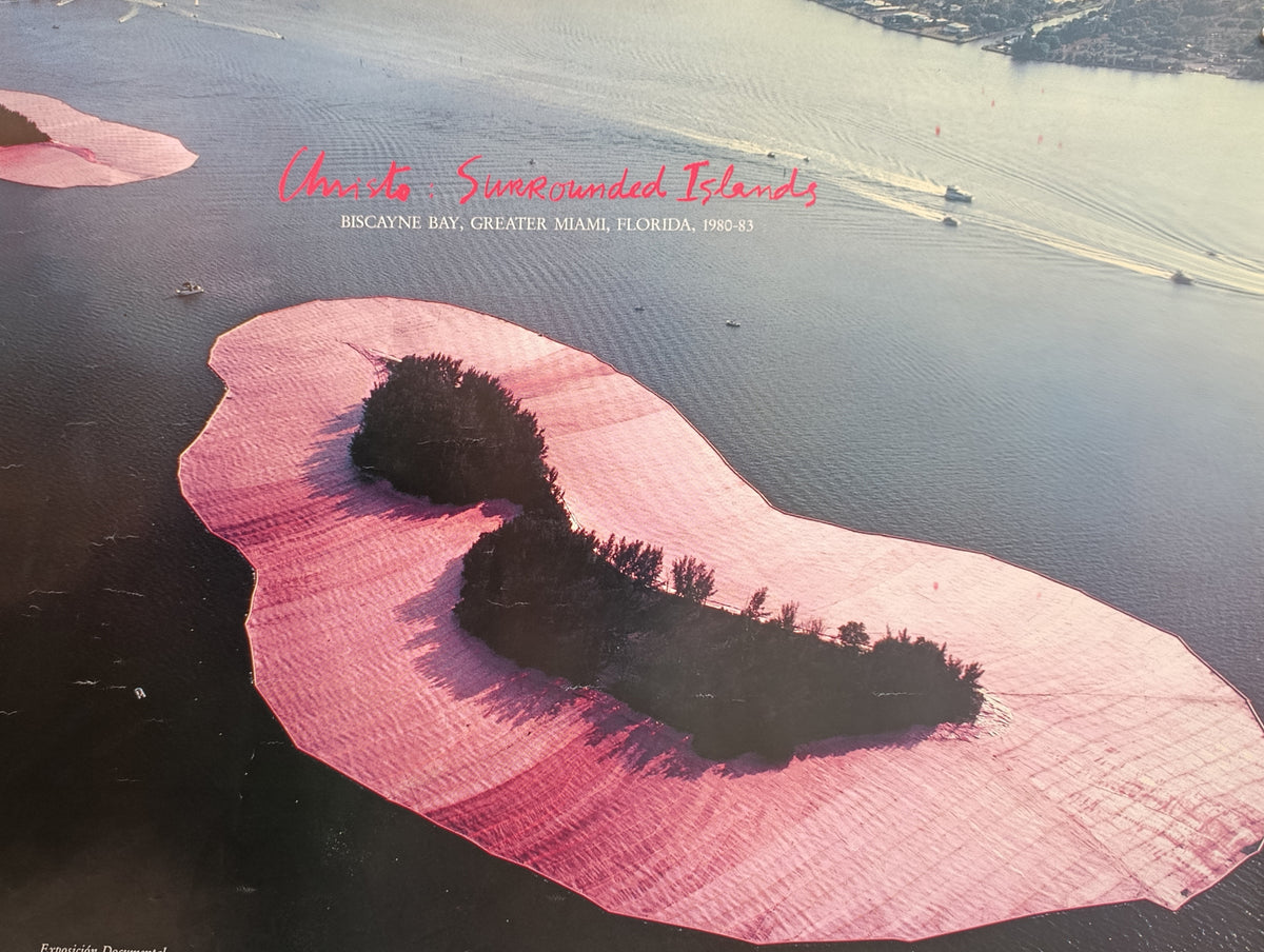 1986 Christo Surrounded Islands Barcelona Exhibition Large Poster