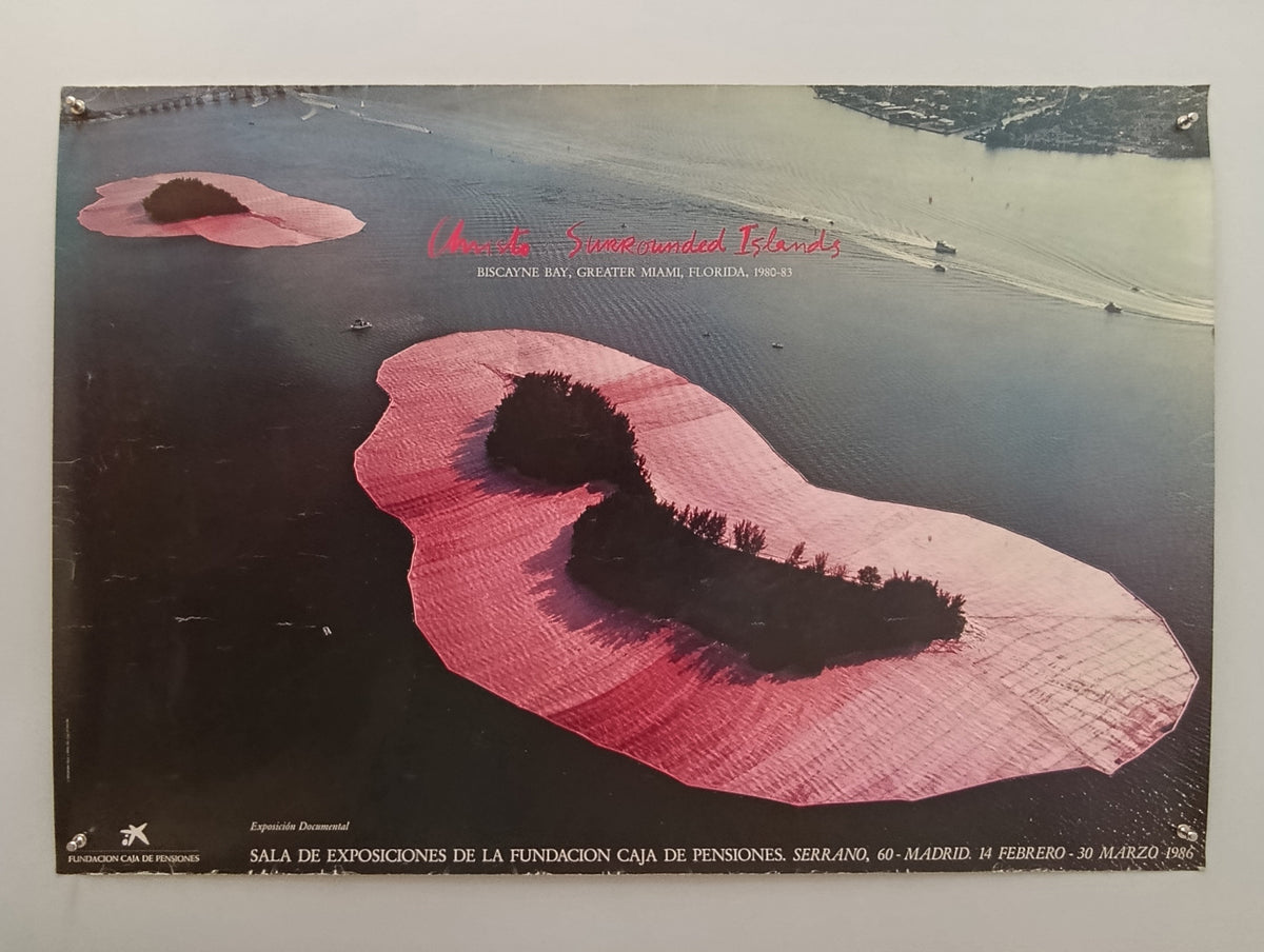 1986 Christo Surrounded Islands Barcelona Exhibition Large Poster