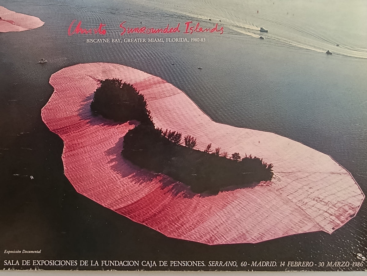 1986 Christo Surrounded Islands Barcelona Exhibition Large Poster