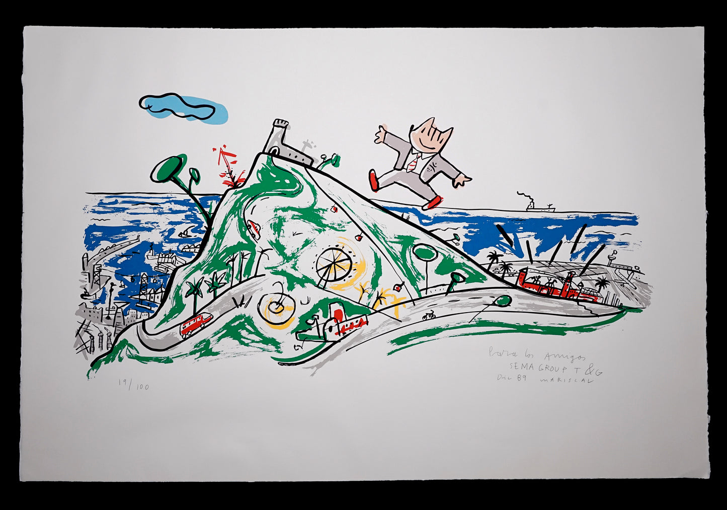 1989 Javier Mariscal Cobi Large Art "Cobi en Montjuic"