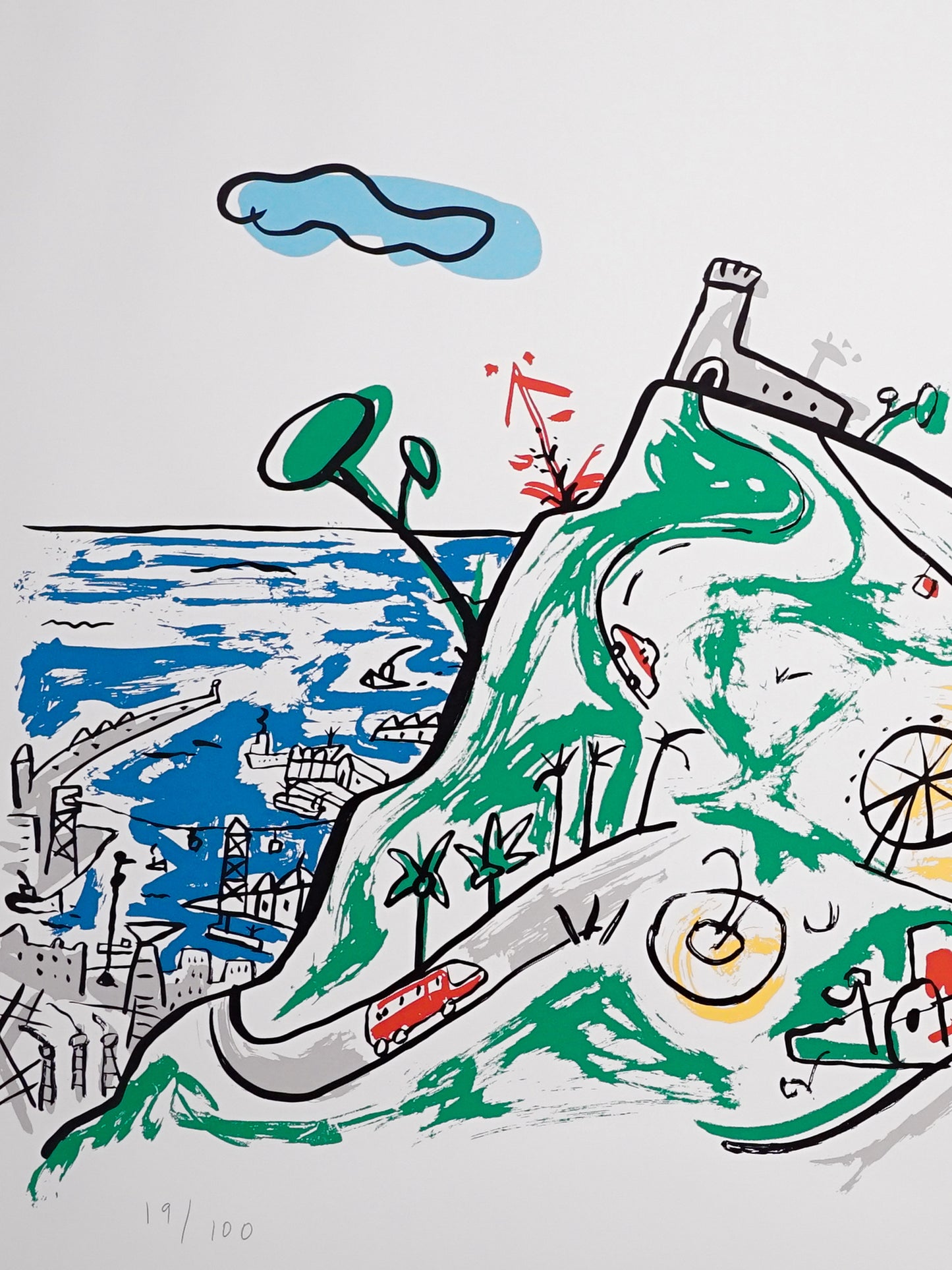 1989 Javier Mariscal Cobi Large Art "Cobi en Montjuic"