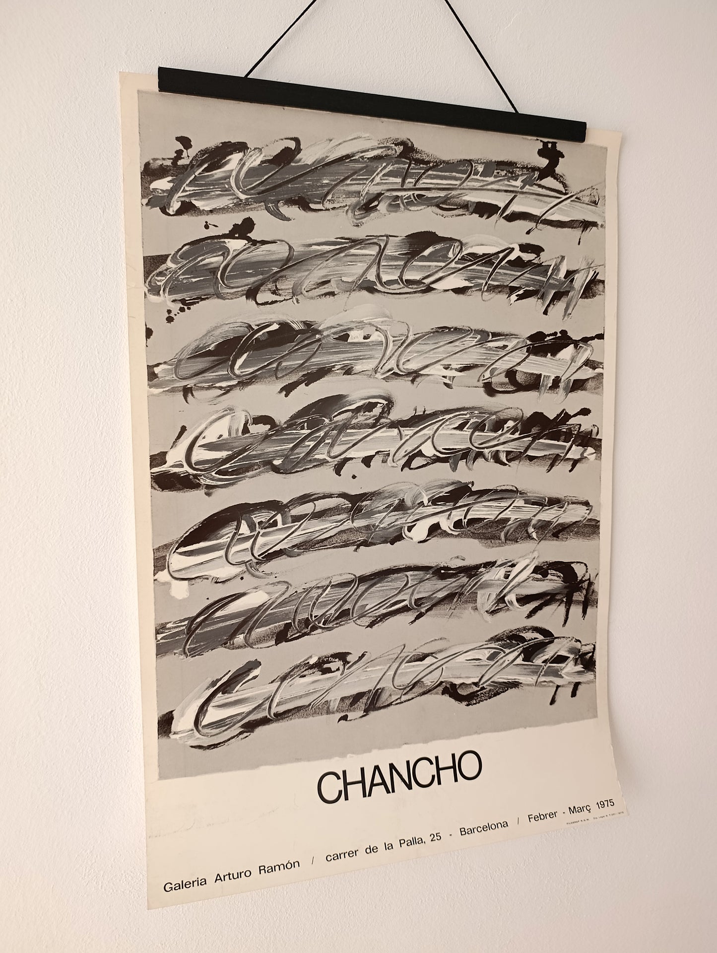 1975 Joaquim Chancho Exhibition Poster from Barcelona Gallery