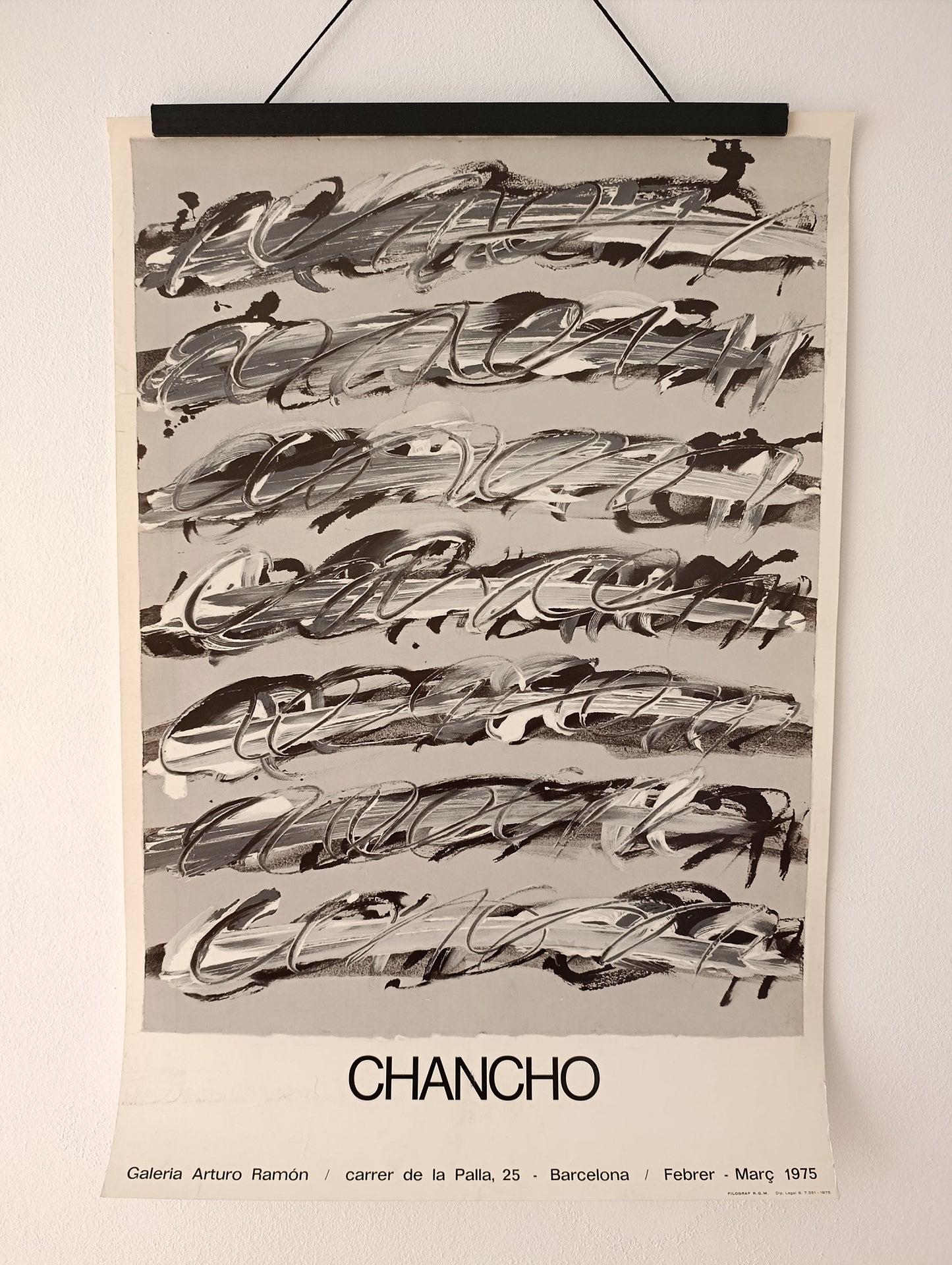 1975 Joaquim Chancho Exhibition Poster from Barcelona Gallery