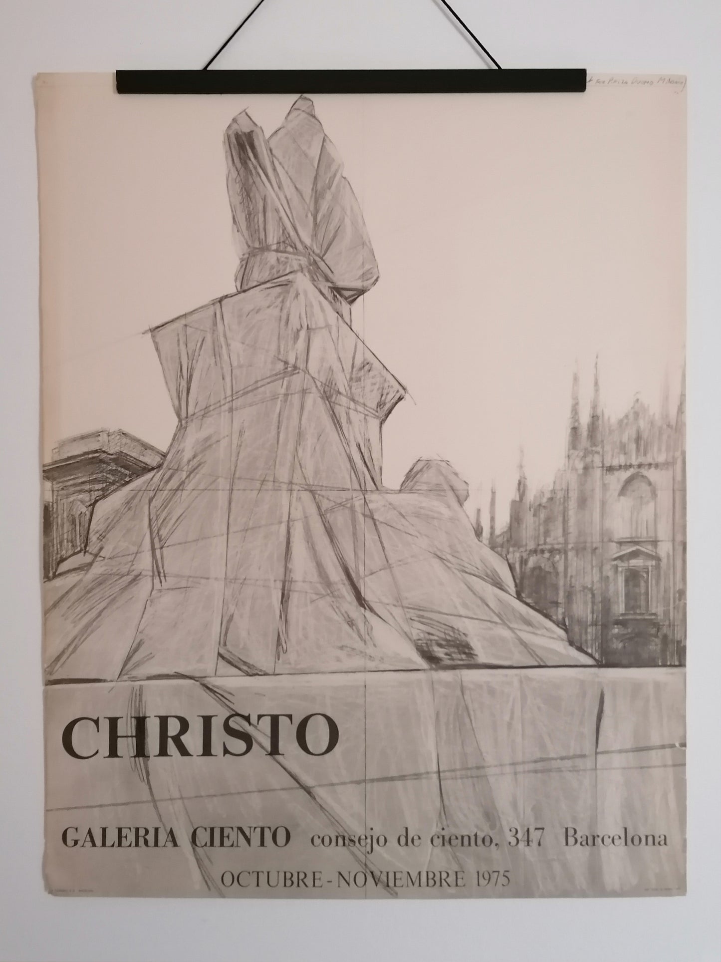 1975 Christo Poster Wrapped Monuments Milano Italy