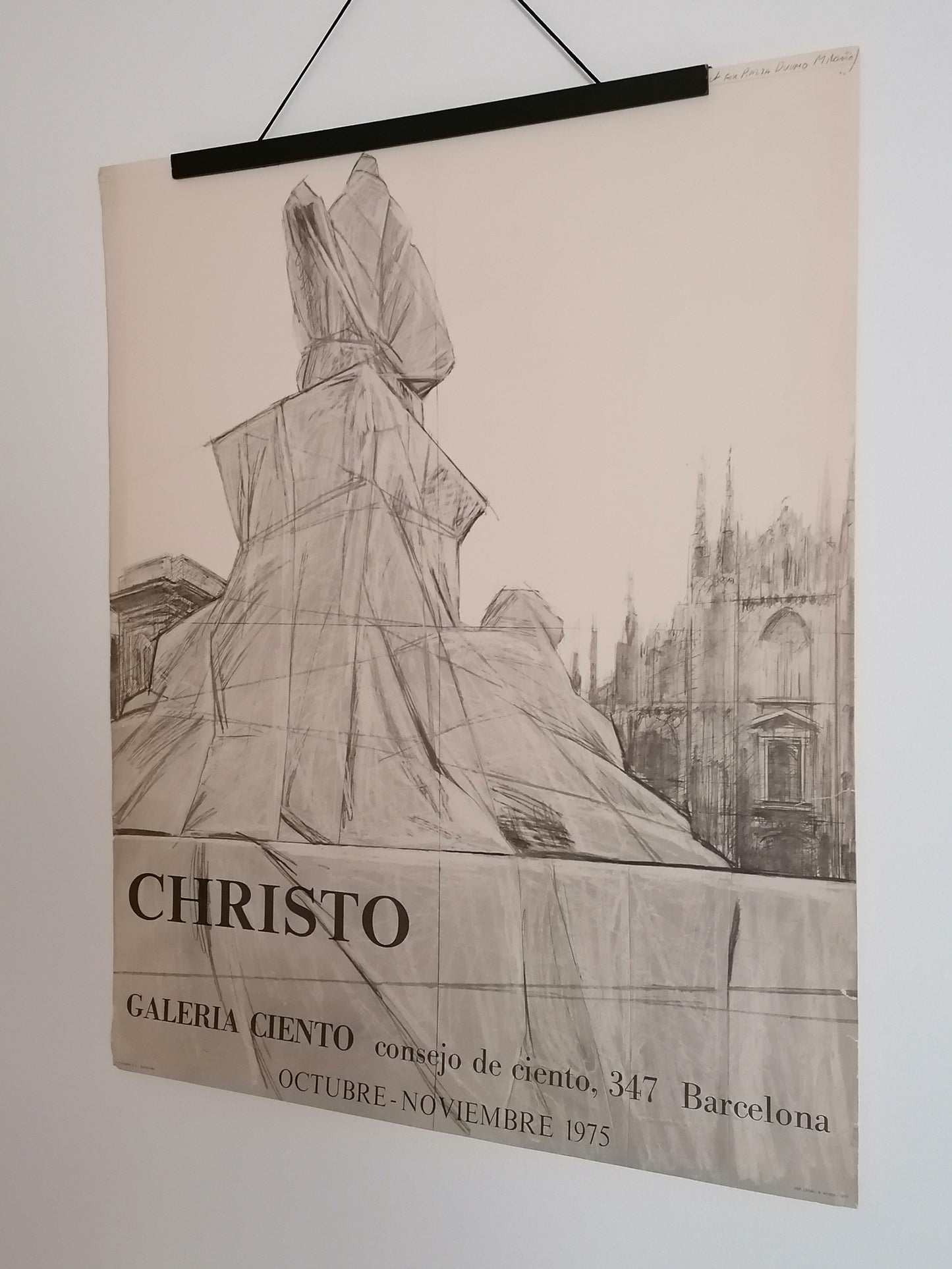 1975 Christo Poster Wrapped Monuments Milano Italy