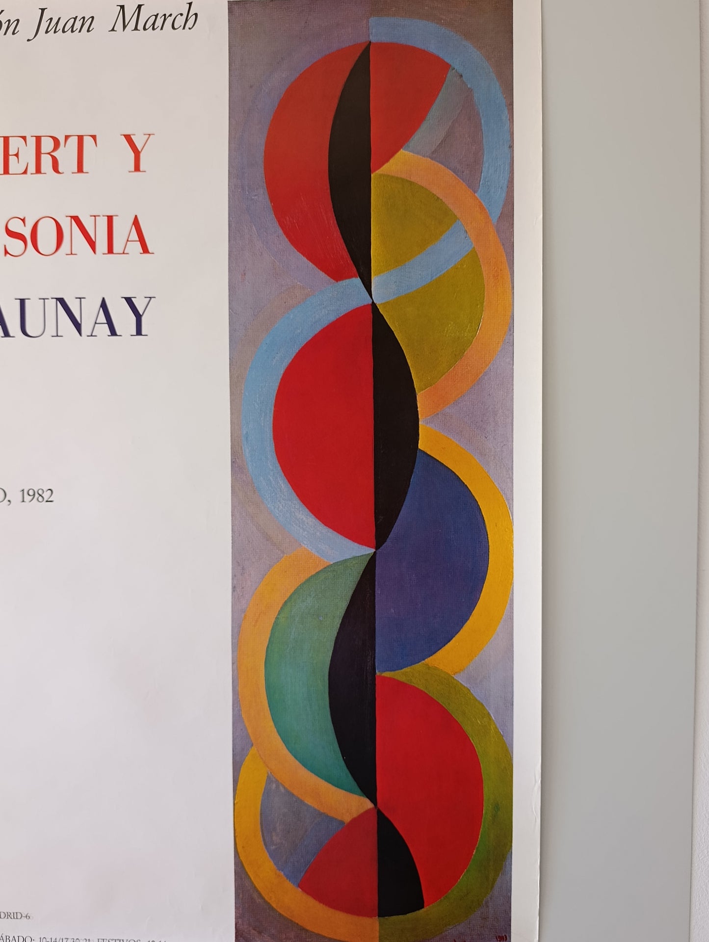 1982 Sonia Delaunay & Robert Delaunay Exhibition Poster from Fundacion March Madrid