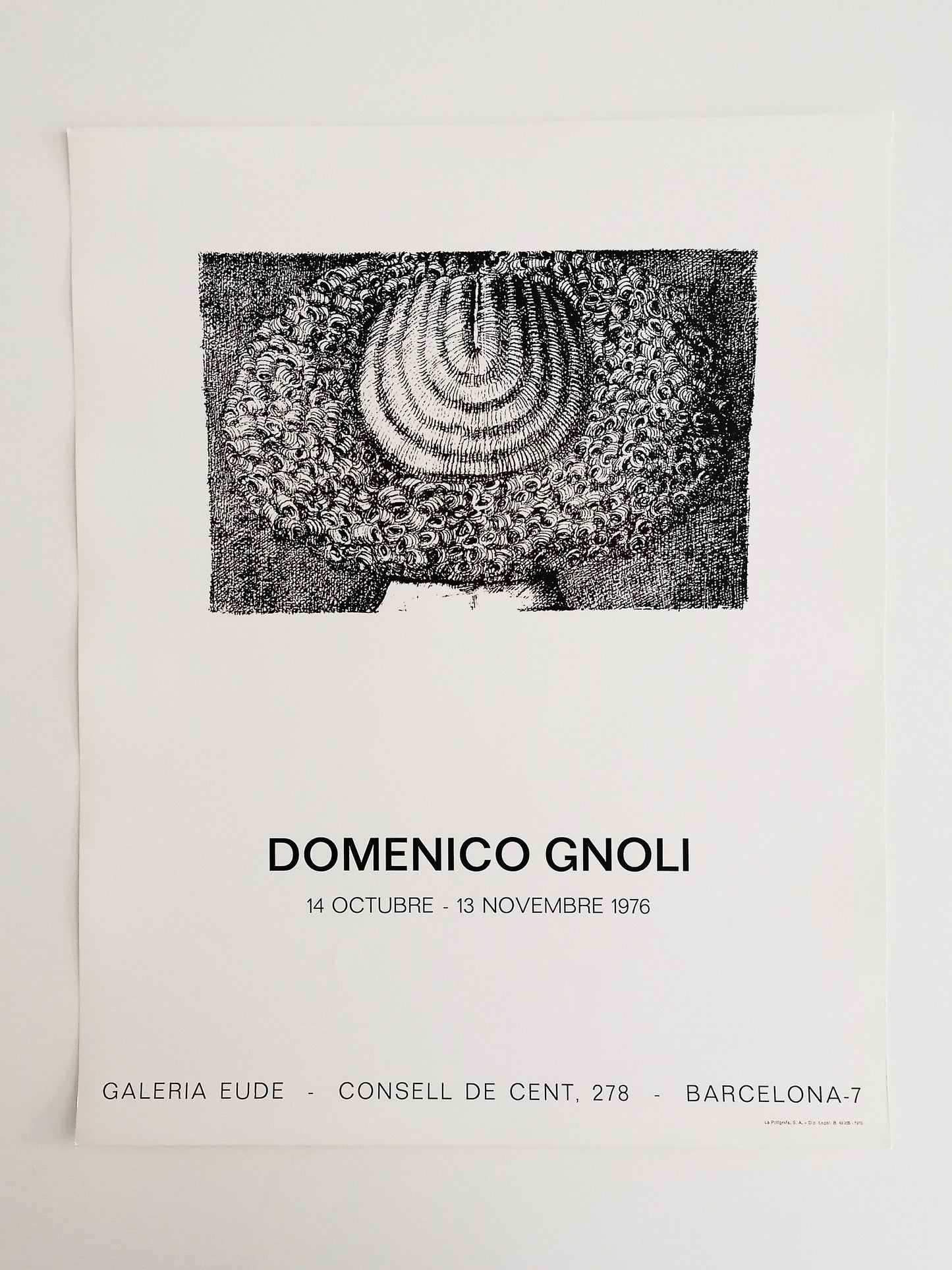 1976 Domenico Gnoli Exhibition Poster