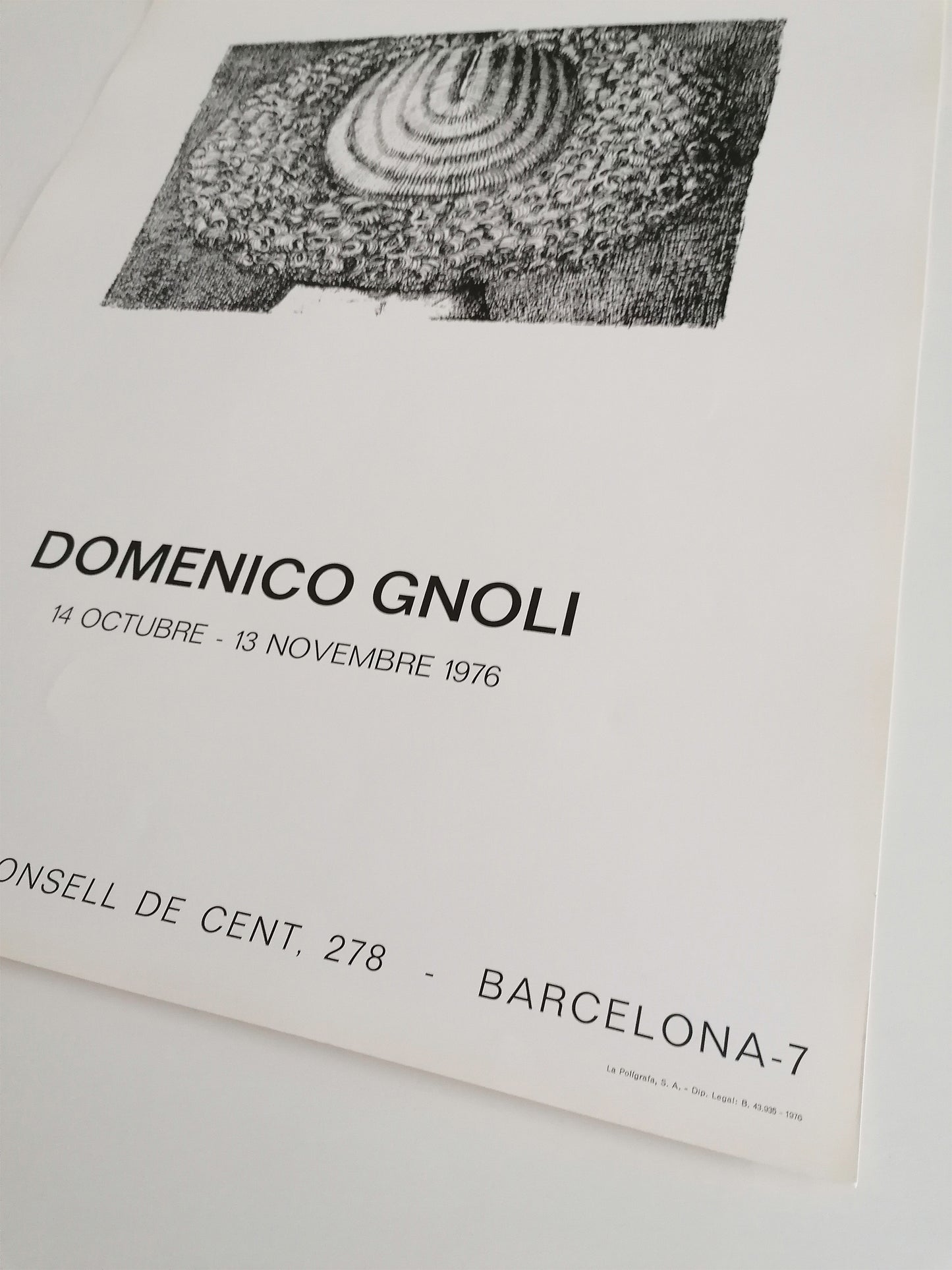 1976 Domenico Gnoli Exhibition Poster