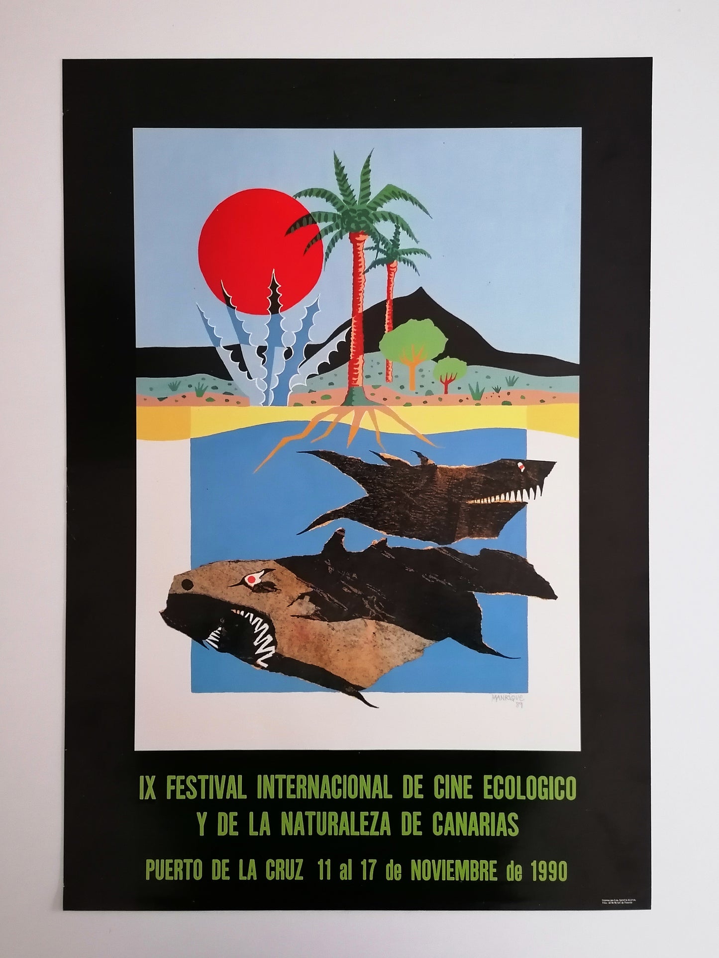 1990 César Manrique Poster for Ecologism Film Festival