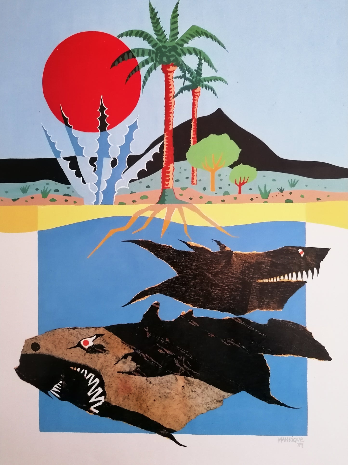 1990 César Manrique Poster for Ecologism Film Festival