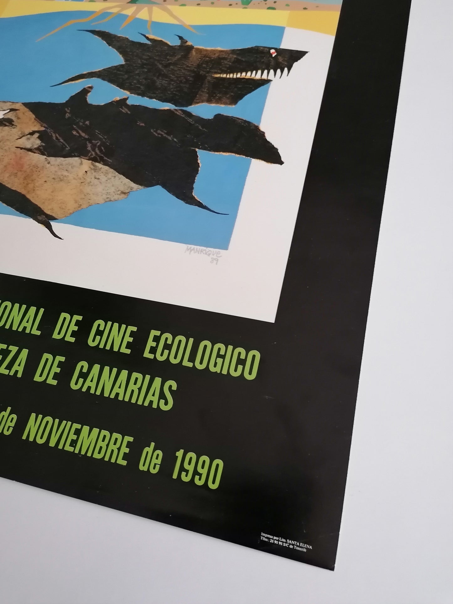 1990 César Manrique Poster for Ecologism Film Festival