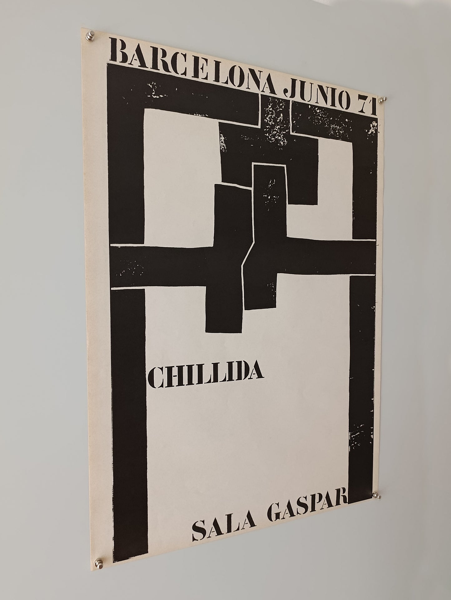 1971 Eduardo Chillida Barcelona Exhibition Poster