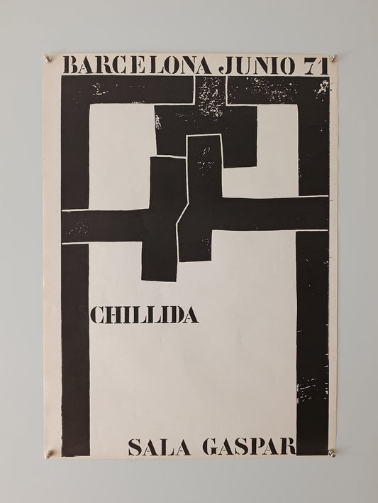 1971 Eduardo Chillida Barcelona Exhibition Poster