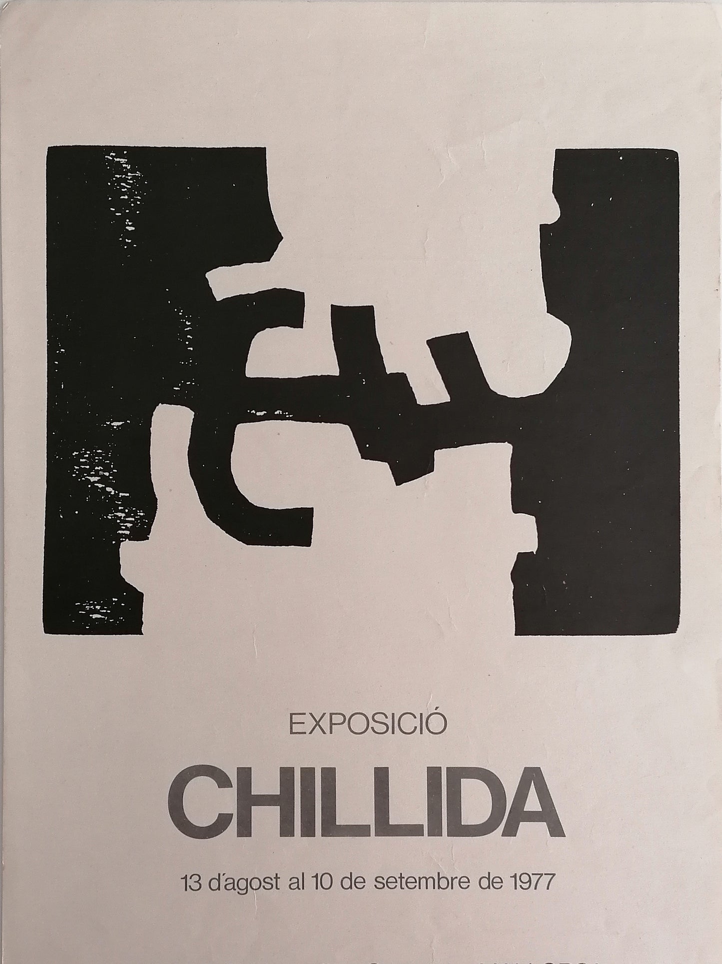 1977 Eduardo Chillida Small Poster Mallorca Exhibition