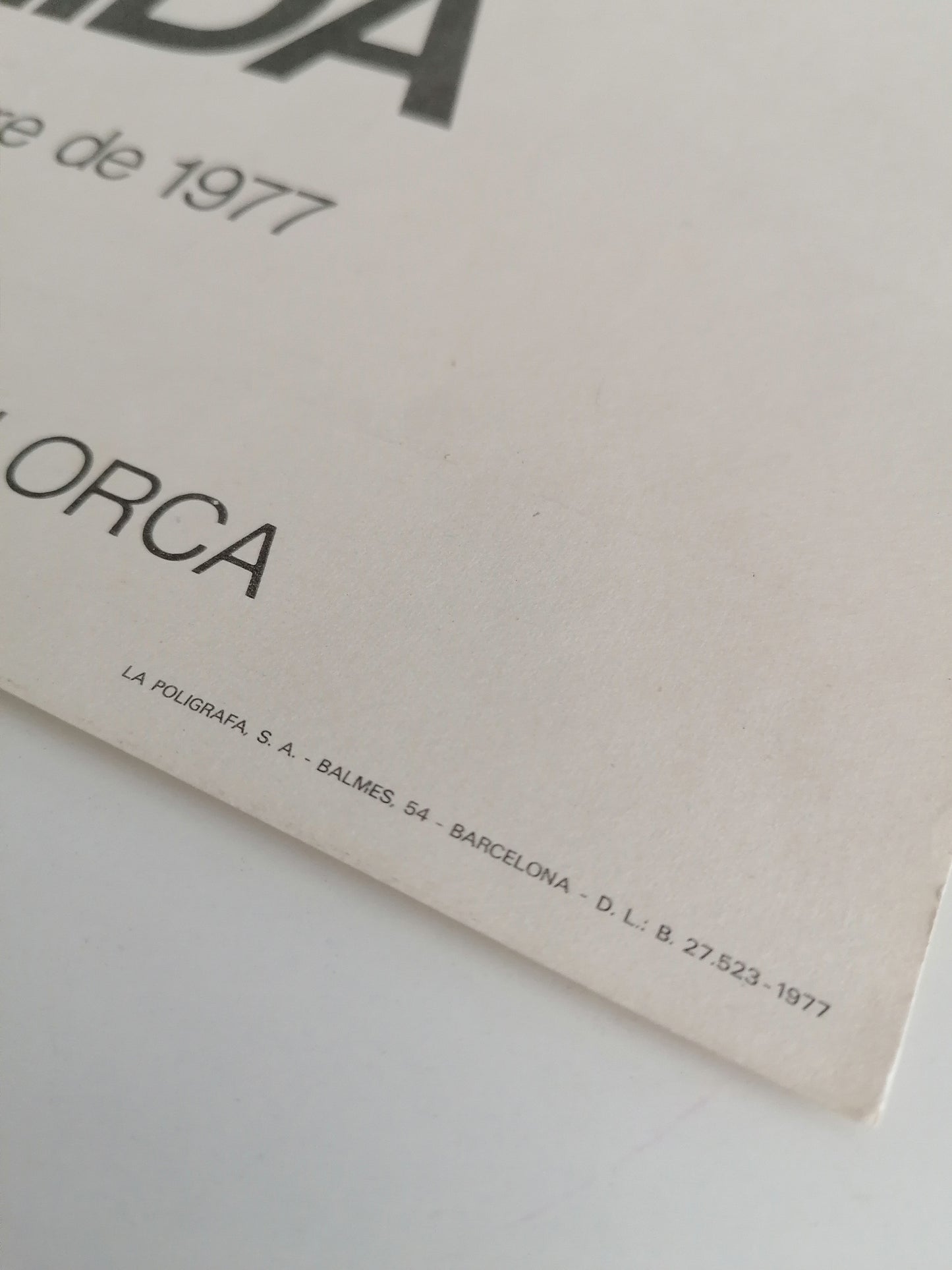 1977 Eduardo Chillida Small Poster Mallorca Exhibition