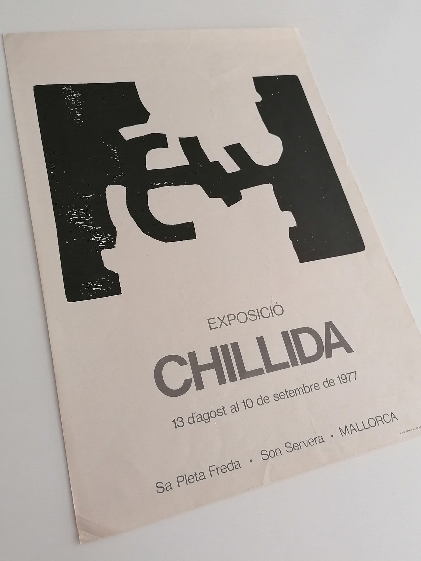 1977 Eduardo Chillida Small Poster Mallorca Exhibition