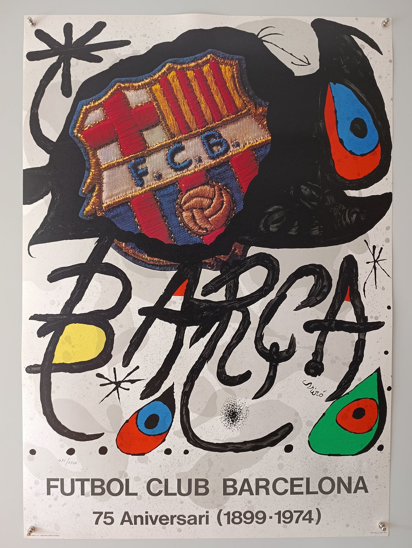 Fc Barcelona Joan Miró Large Print Numbered Limited Edition
