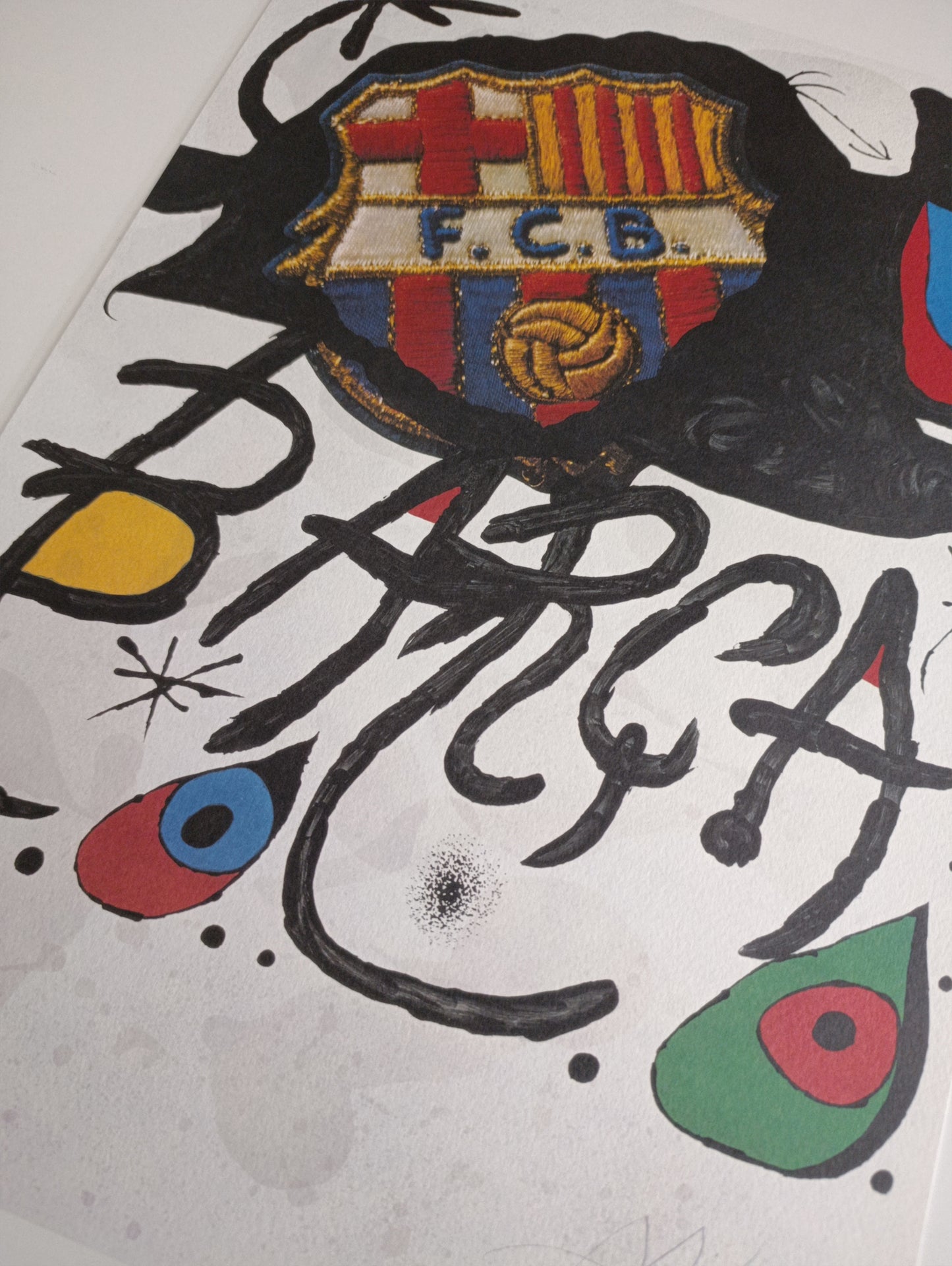 Joan Miró Lithograph Signed and Numbered from Fc Barcelona